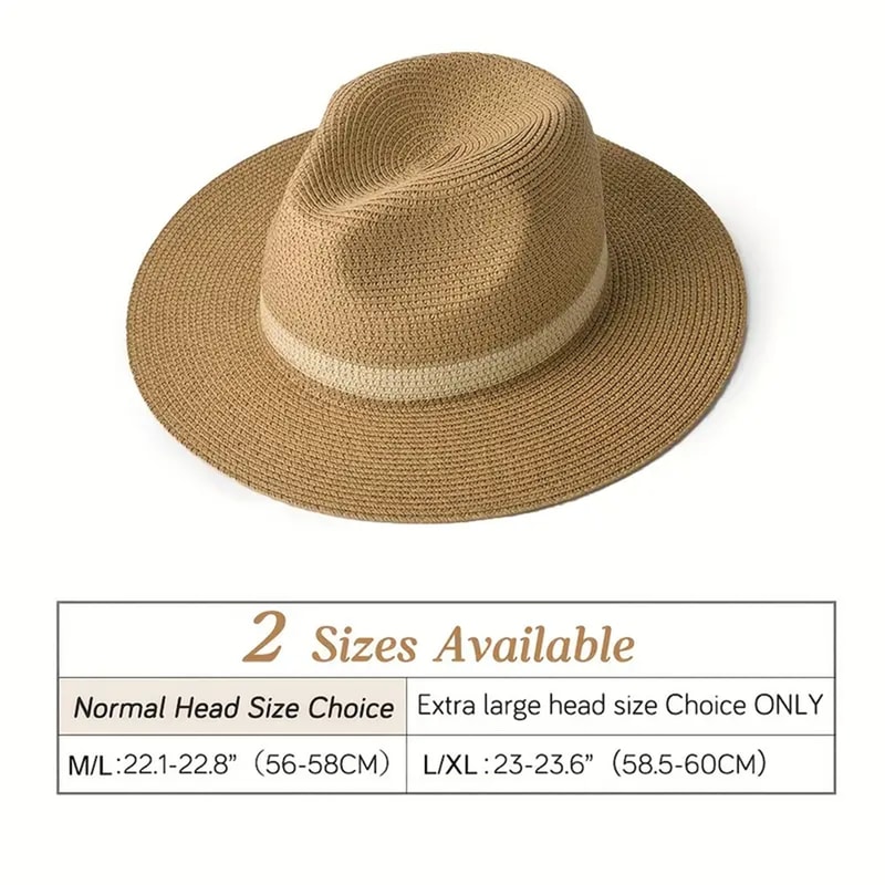 Wide Brim Panama UV Protection Hat For Beach Travel 1
