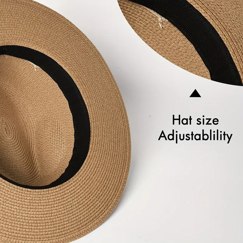 Wide Brim Panama UV Protection Hat For Beach Travel 0