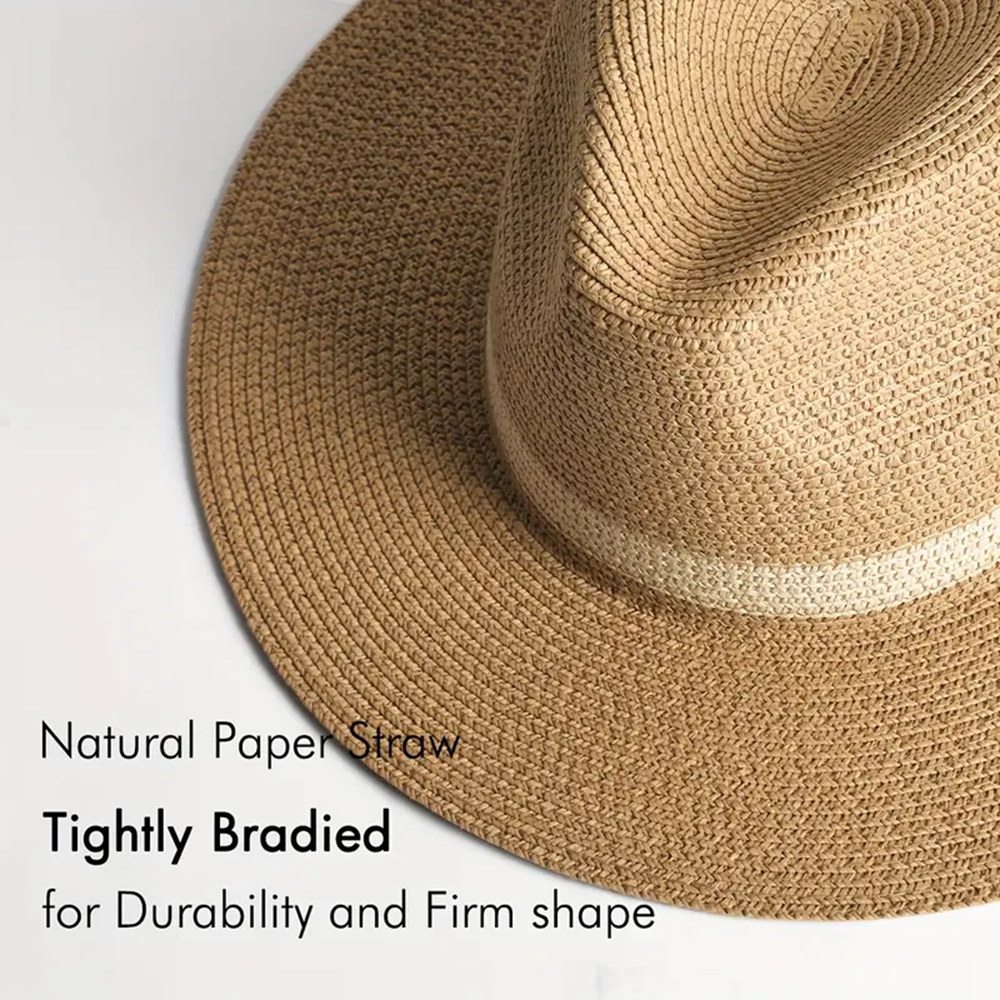 Wide Brim Panama UV Protection Hat For Beach Travel 2