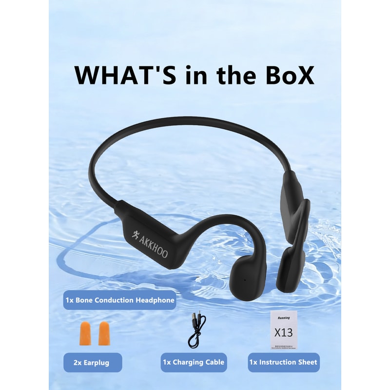 Open Ear Bone Conduction Bluetooth Headphones with ENC Noise Cancellation
