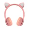 Foldable Cat Ear Headphones with LED Lights for Music Calls and Everyday Fun