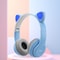 Foldable Cat Ear Headphones with LED Lights for Music Calls and Everyday Fun