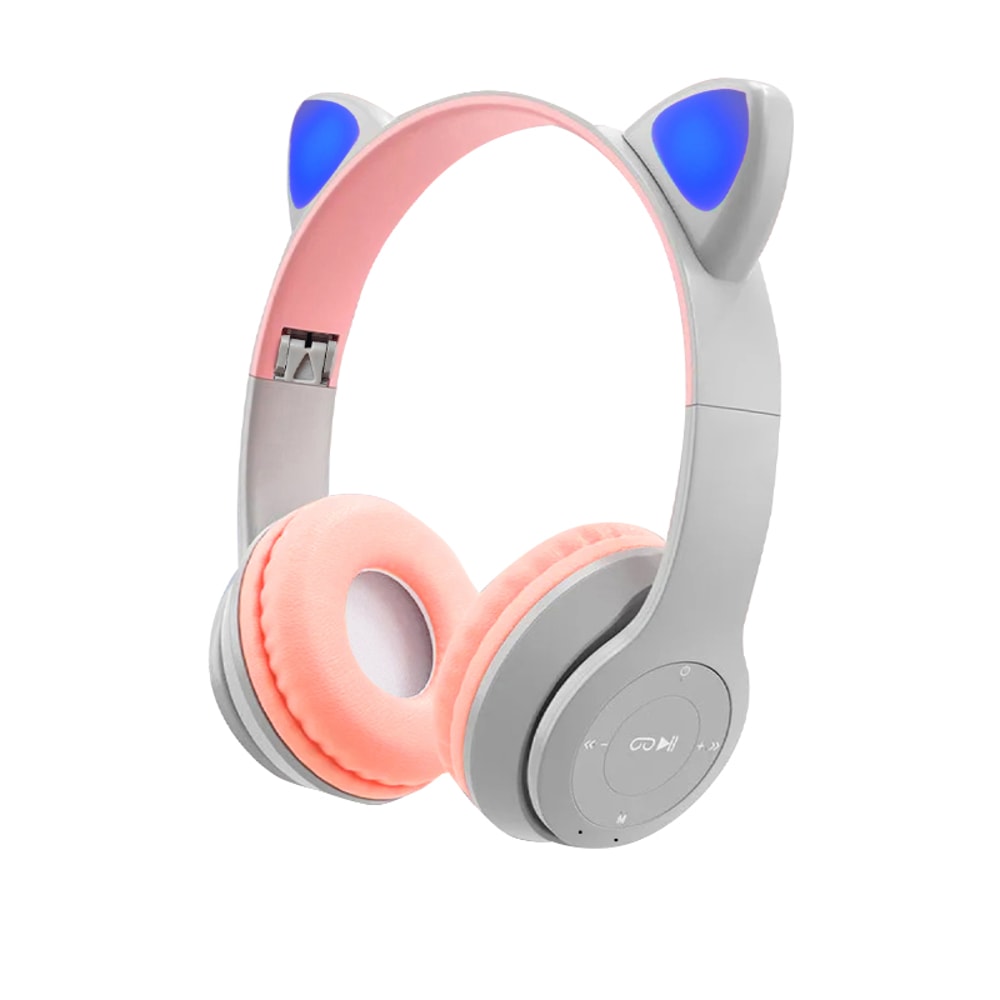 Foldable Cat Ear Headphones with LED Lights for Music Calls and Everyday Fun