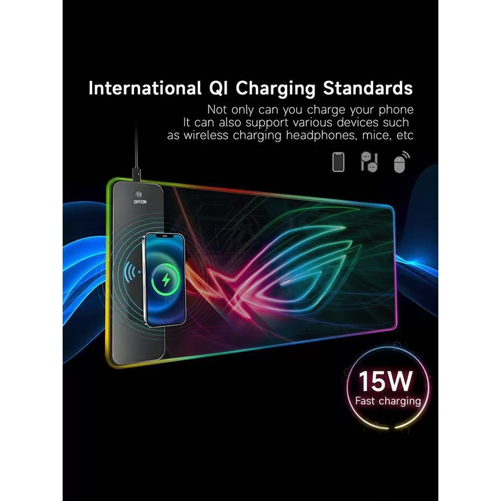 RGB Wireless Charging Mouse Pad For Gaming And Work 2