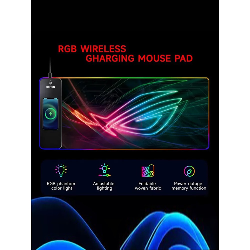 RGB Wireless Charging Mouse Pad For Gaming And Work 3