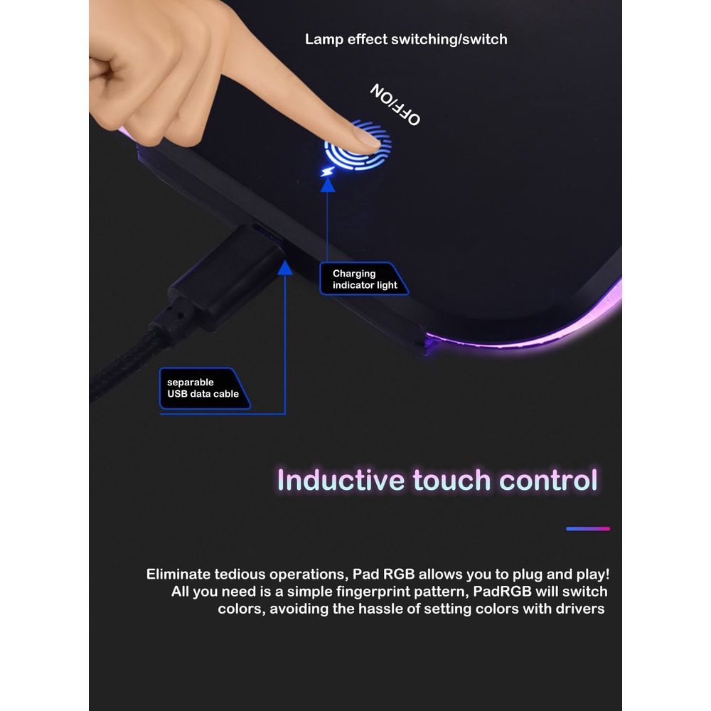 RGB Wireless Charging Mouse Pad For Gaming And Work 4