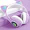 LED Bluetooth Cat Ear Headphones With Glowing Lights Wireless Cat Ear Headset For Kids Teens 0