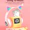 LED Bluetooth Cat Ear Headphones With Glowing Lights Wireless Cat Ear Headset For Kids Teens 2