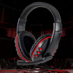 pro gamer wired gaming headset with clear mic for pc console mobile