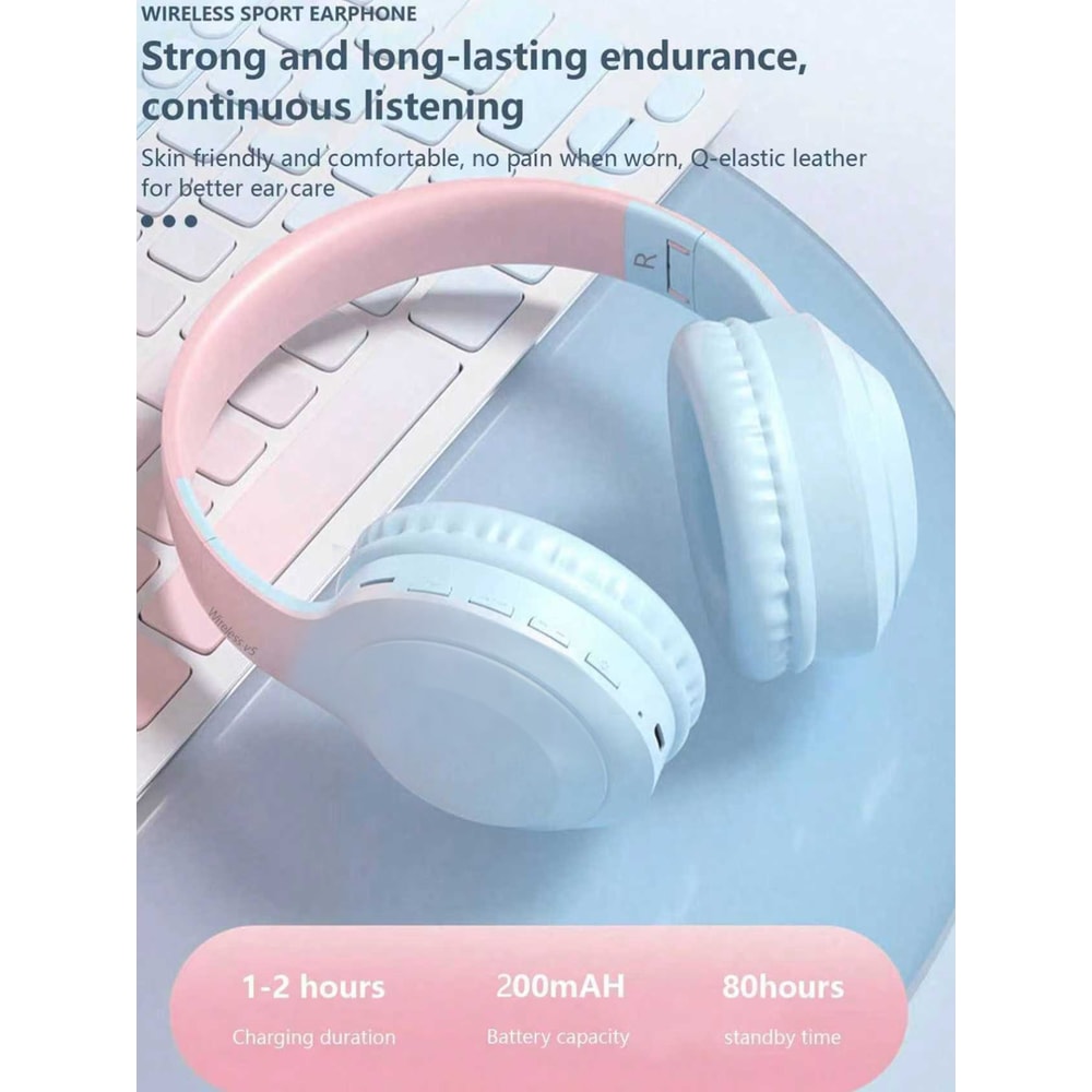 Premium Foldable Wireless Gaming Headset With Low Latency Noise Cancelling Mic 0