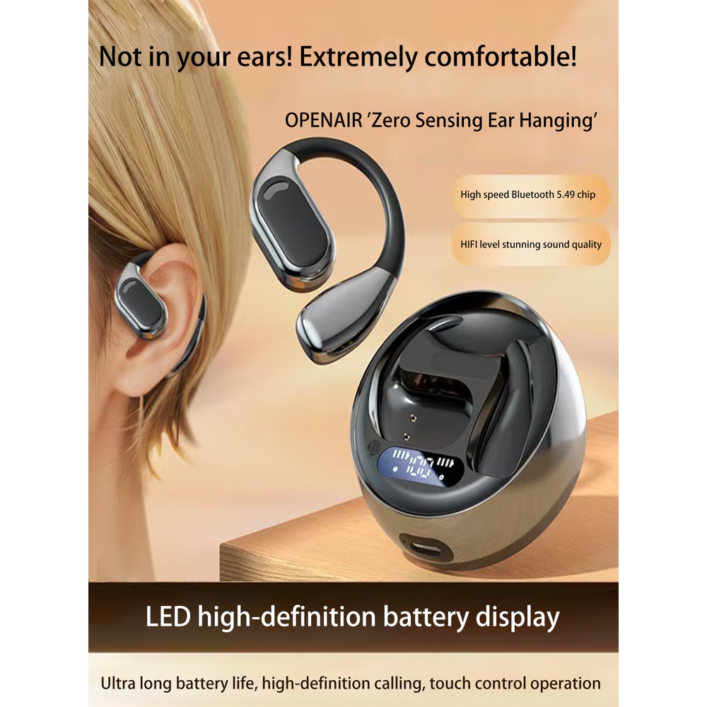 Open Ear Hook Bluetooth Headphones With Long Battery Life And Low Latency Sound 2
