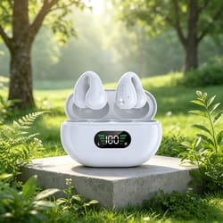 bluetooth ear clip bone conduction headphones for sports and calls