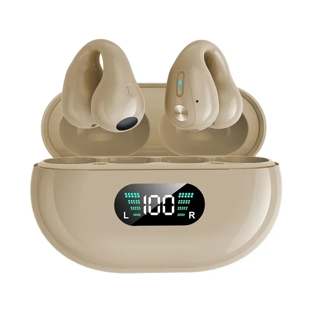 Bluetooth Ear Clip Bone Conduction Headphones for Sports and Calls