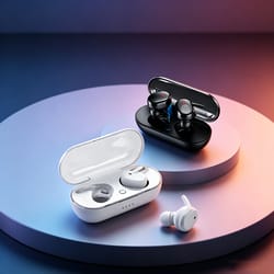 tws bluetooth wireless earbuds with noise reduction and charging case