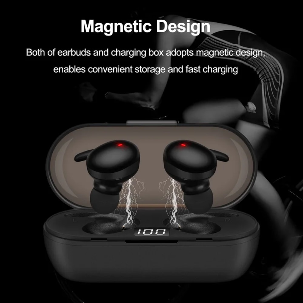 Bluetooth TWS Wireless Earbuds with Noise Reduction and Waterproof In Ear Design