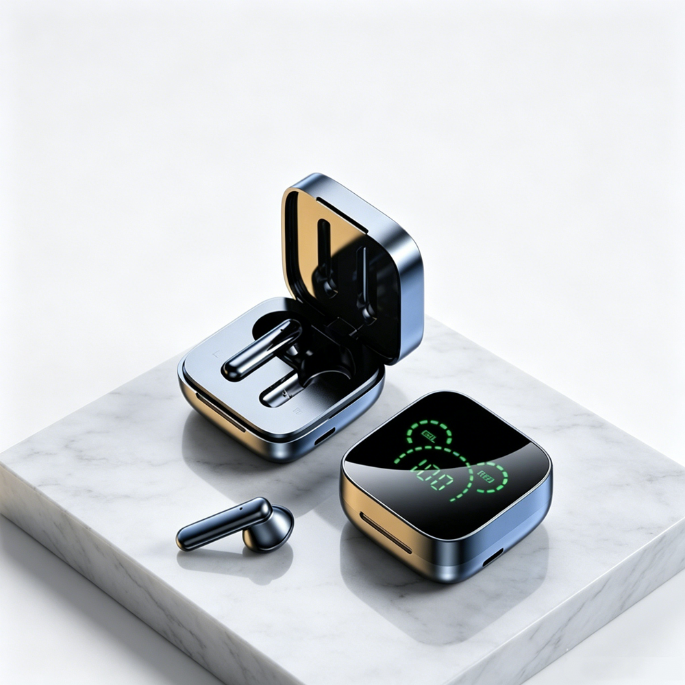 Premium Wireless Bluetooth Earbuds with Touch Control and LED Display