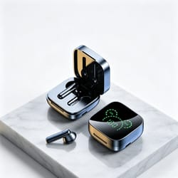 premium wireless bluetooth earbuds with touch control and led display