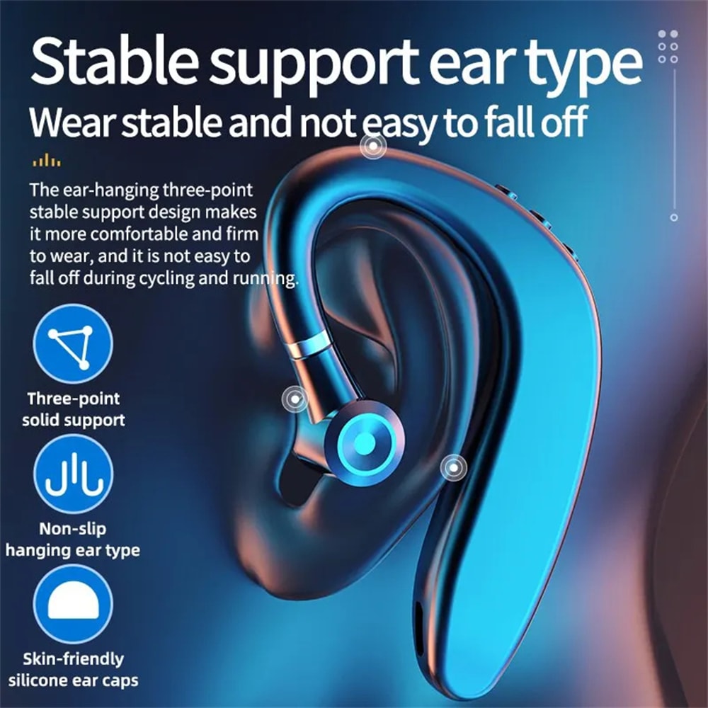 Premium Wireless Bluetooth Headset Long Lasting Business Earphone 4