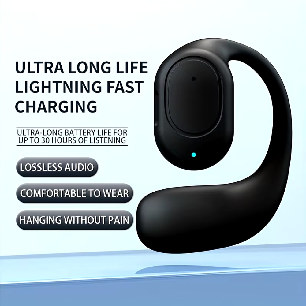 Wireless Bluetooth Bone Conduction Headphones With Microphone Handsfree Noise Canceling Headset