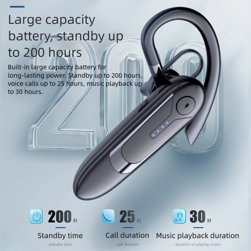 Premium Wireless Bluetooth Headset With Mic Noise Cancelling Bluetooth Handsfree Headset For Calls 3