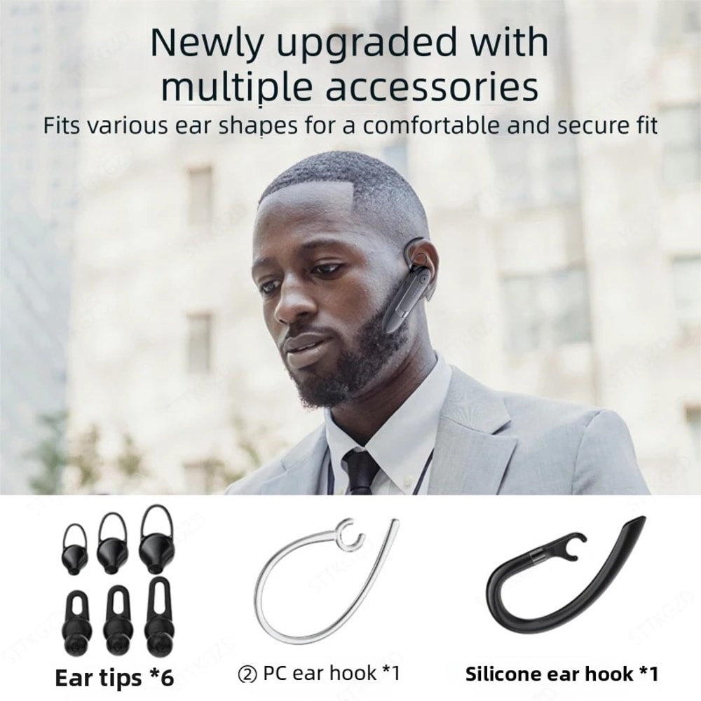 Premium Wireless Bluetooth Headset With Mic Noise Cancelling Bluetooth Handsfree Headset For Calls 4