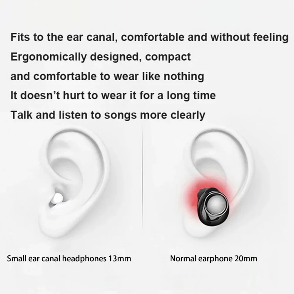 Mini Wireless Bluetooth Earbuds With Mic Ultra Light Wireless Earbuds For Sleep Calls Gaming 3