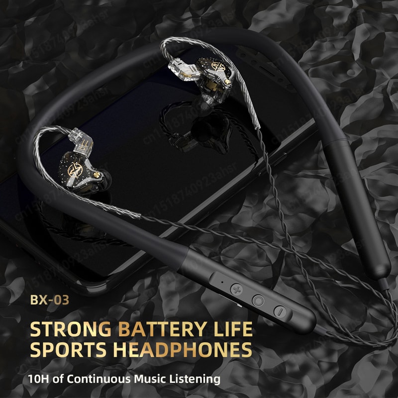 Wireless Bluetooth Neckband Earphones with Mic Noise Cancelling Sports Running Earbuds