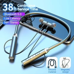 magnetic bluetooth neckband earphones for sport running