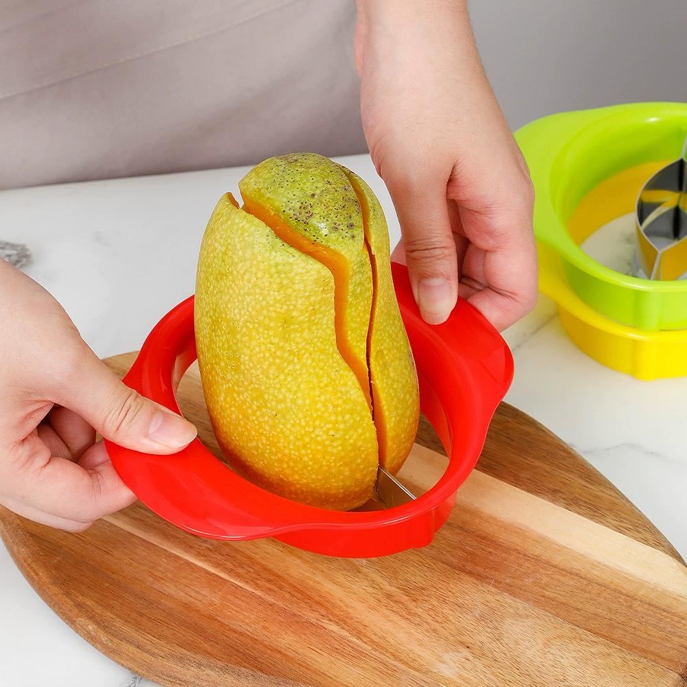 Ergonomic Mango Peeler Slicer with Pit Remover Tool for Quick Fruit Prep