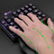 One Handed Mechanical Gaming Keyboard With RGB Light and Wrist Support