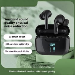 wireless bluetooth earbuds with enc noise reduction and power display