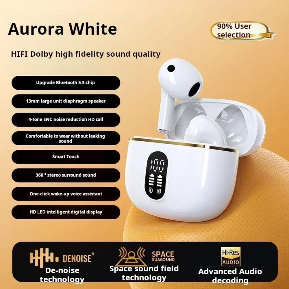 Ultimate SoundPro True Wireless Bluetooth Earbuds with LED Power Display & HiFi Stereo