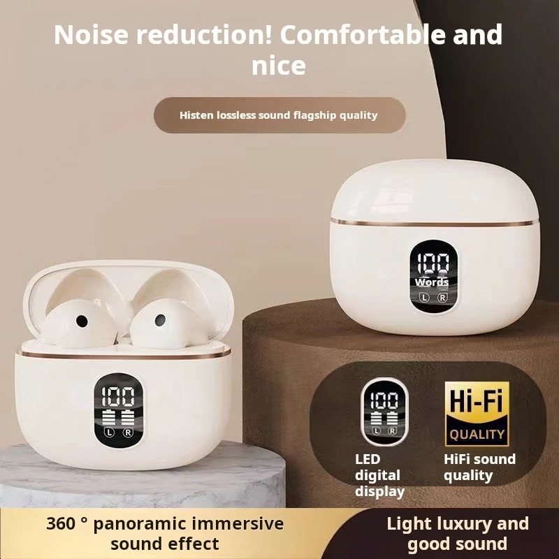 Ultimate SoundPro True Wireless Bluetooth Earbuds with LED Power Display & HiFi Stereo