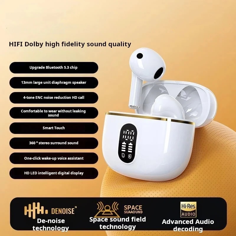Ultimate SoundPro True Wireless Bluetooth Earbuds with LED Power Display & HiFi Stereo