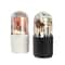 Rotatable Makeup Brush Organizer with Lid Space Saving Cosmetics Storage Box