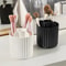 Rotatable Makeup Brush Organizer with Lid Space Saving Cosmetics Storage Box