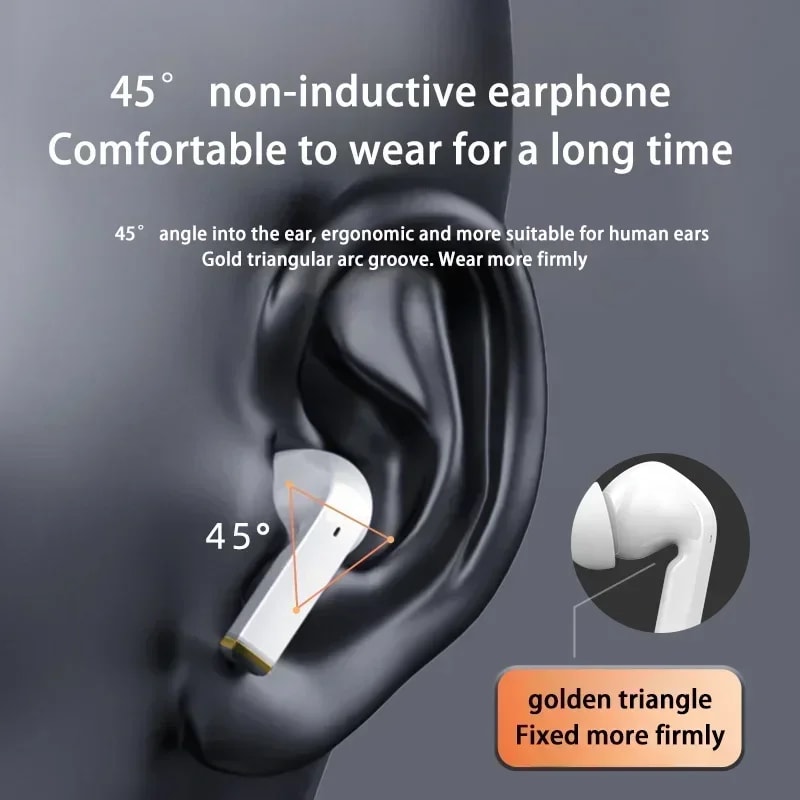 Premium Wireless Bluetooth Earbuds True TWS Noise Cancelling Headset for Sports and Music