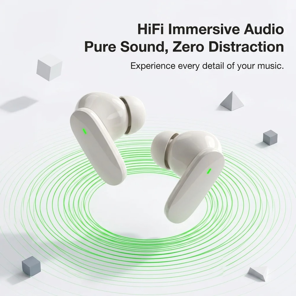 Premium Mini Bluetooth Earbuds True Wireless Stereo Wireless Earbuds with Mic & Noise Reduction Compact HiFi Sound