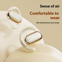 premium sports ear hook wireless bluetooth earbuds with led power display & hd sound