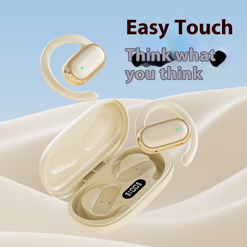 Premium Sports Ear Hook Wireless Bluetooth Earbuds With LED Power Display HD Sound 3