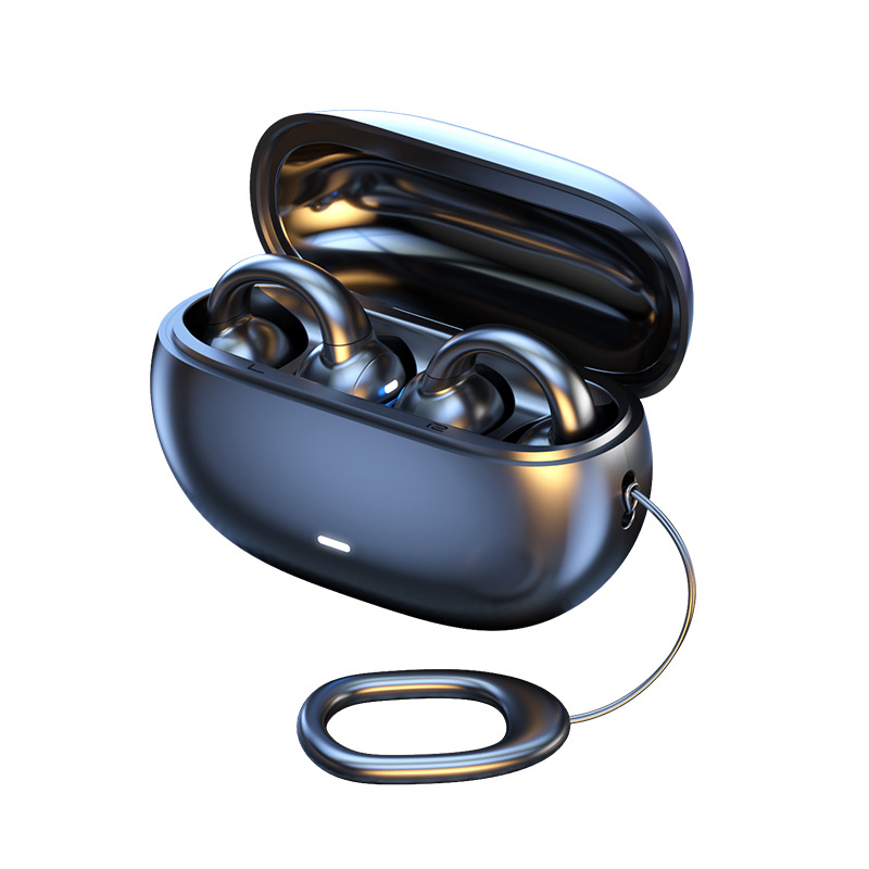Wireless Clip On Earbuds Open Ear Bluetooth TWS Headphones with HD Mic