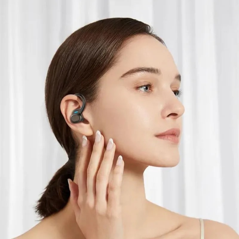 Wireless Bluetooth Earbuds with Ear Hooks HD Stereo Sound & Power Display