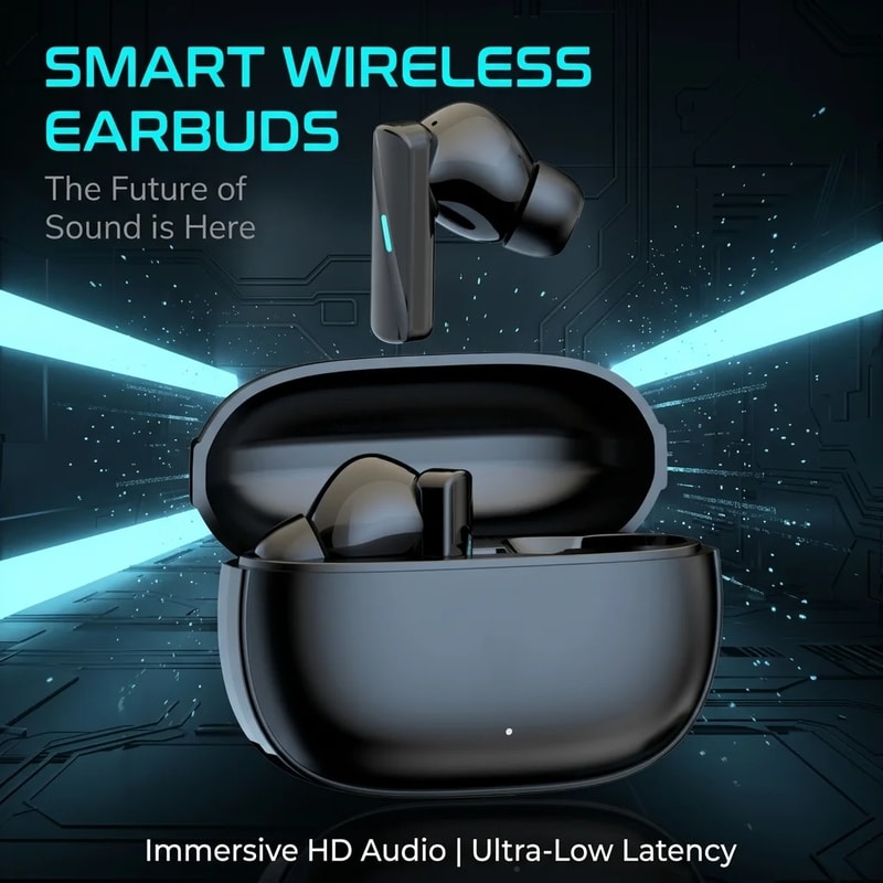 Premium Compact Wireless Bluetooth Earbuds with Touch Controls & Noise Isolation