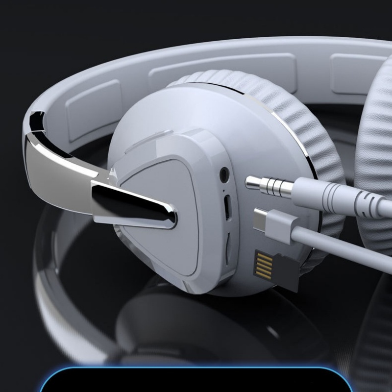 Premium Foldable Bluetooth Headphones With Mic HIFI Sound TF Card Support 4