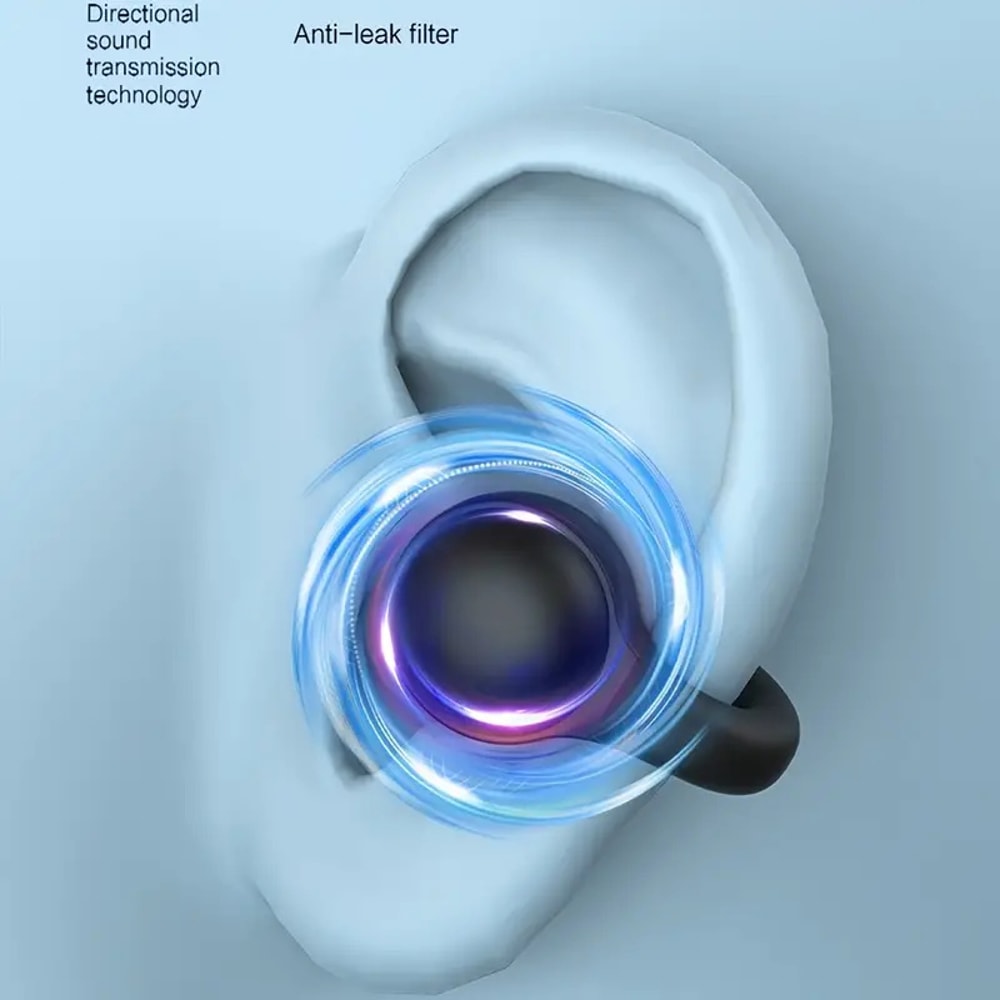 ComfortClip Bluetooth Wireless Earbuds with Noise Reduction & Power Display