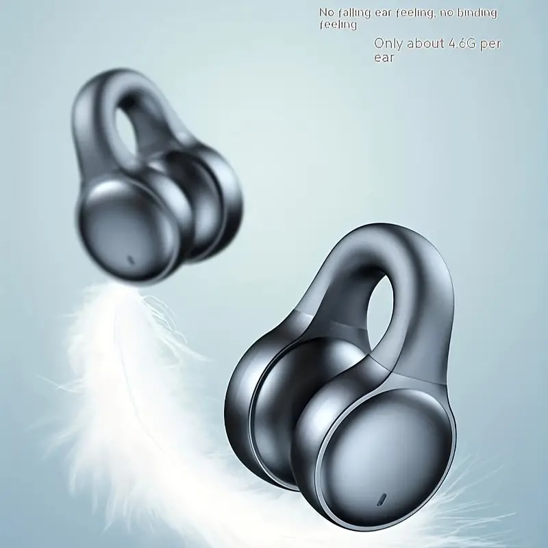 ComfortClip Bluetooth Wireless Earbuds with Noise Reduction & Power Display
