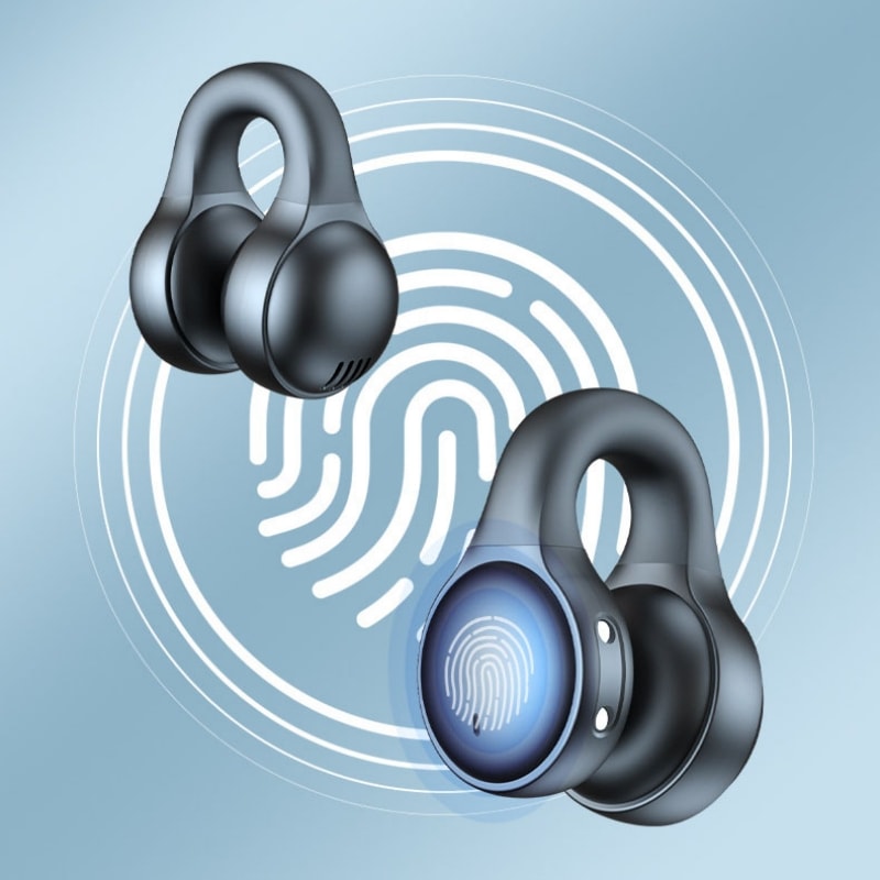 ComfortClip Bluetooth Wireless Earbuds with Noise Reduction & Power Display