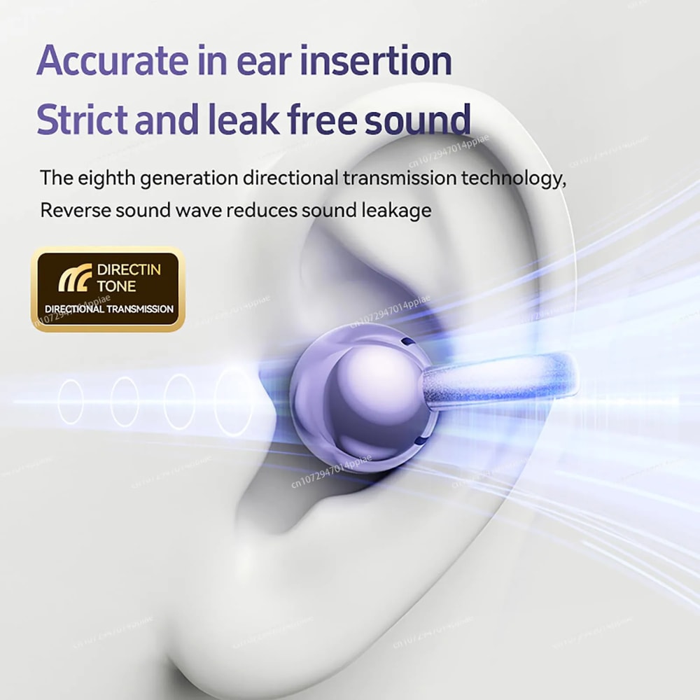 ComfortFit Clip On Bluetooth Wireless Earbuds Open Ear Bluetooth Headphones for Glasses & Small Ears with Play