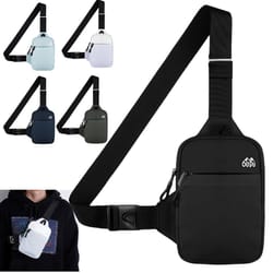 waterproof chest bag for men large capacity outdoor travel pouch & cycling running shoulder bag