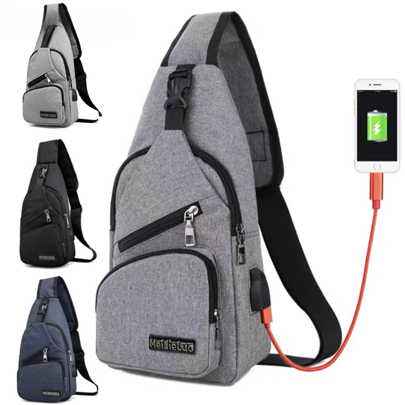 UrbanCharge Pro USB Sling Bag For Men Anti Theft Crossbody Chest Bag With Built In Power Port 0